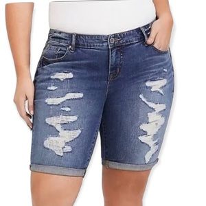 TORRID Curvy, Sexy, Boyfriend  Denim Bermuda’s